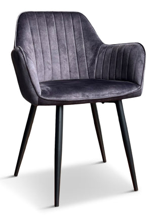 Eetkamerstoel Jeffrey Velvet Antraciet