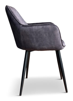 Eetkamerstoel Jeffrey Velvet Antraciet