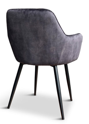 Eetkamerstoel Jeffrey Velvet Antraciet