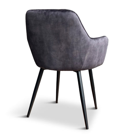Eetkamerstoel Jeffrey Velvet Antraciet
