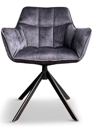 Eetkamerstoel Hamburg Velvet Antraciet