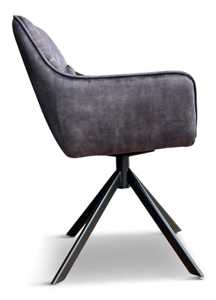 Eetkamerstoel Hamburg Velvet Antraciet