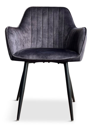 Eetkamerstoel Jeffrey Velvet Antraciet