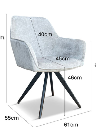 Eetkamerstoel Marseille Fuse Silver