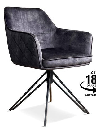Eetkamerstoel Dijon Velvet Antraciet