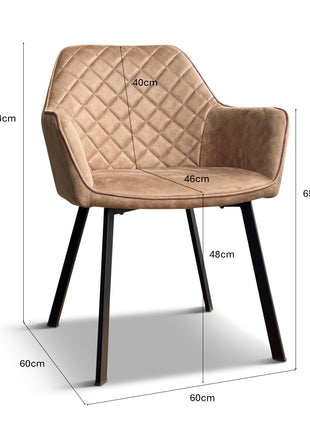 Eetkamerstoel Lyon Misty Light Brown