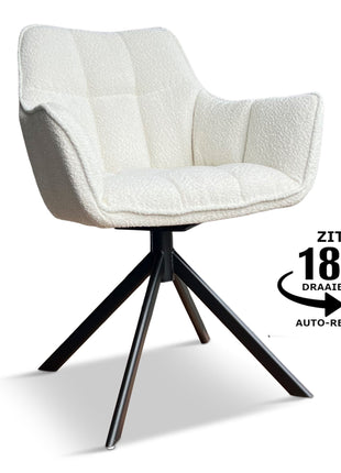 Eetkamerstoel Hamburg Bouclé Naturel