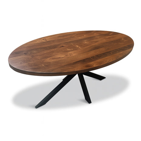 Eettafel Tulsa Ovaal 260x110cm Mango Walnoot Bruin