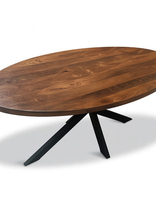 Eettafel Tulsa Ovaal 240x100cm Mango Walnoot Bruin