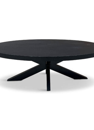 Eettafel Tulsa Mango Zwart 280x110cm + Salontafel