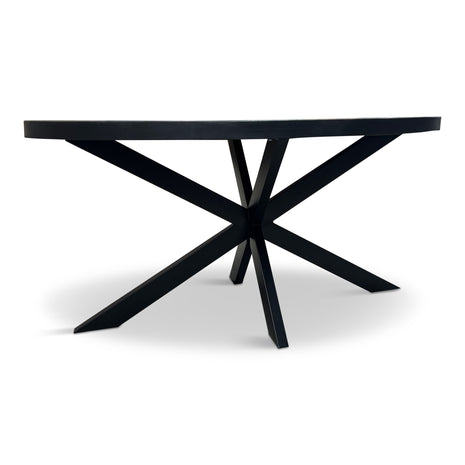 Eettafel Tulsa Ovaal 150x90cm Mango Zwart