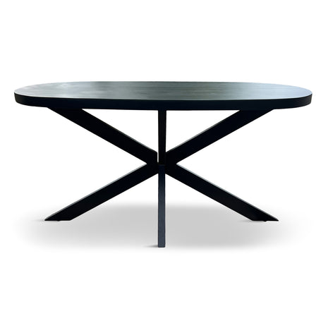 Eettafel Nørre Deens Ovaal 170x90cm Mango Zwart