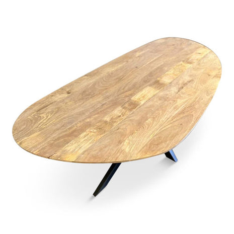 Eettafel Pebble Organisch 260x110cm Mango Naturel