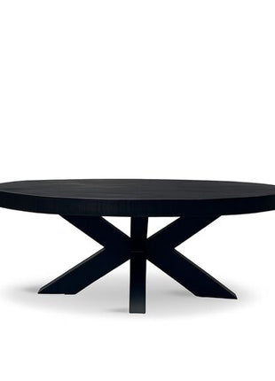 Salontafel Tulsa Ovaal 110x70cm Mango Zwart