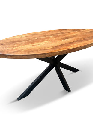Eettafel Tulsa Ovaal 150x90cm Mango Naturel