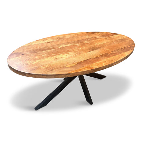 Eettafel Tulsa Ovaal 140x80cm Mango Naturel