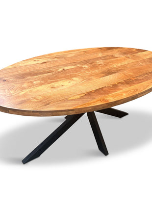 Eettafel Tulsa Ovaal 180x90cm Mango Naturel
