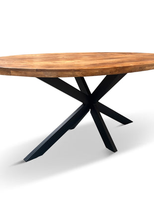 Eettafel Tulsa Ovaal 160x90cm Mango Naturel