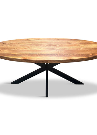 Eettafel Tulsa Ovaal 220x100cm Mango Naturel