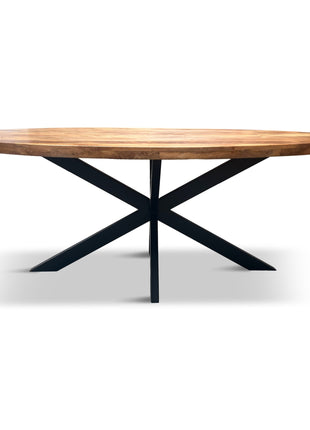 Eettafel Tulsa Ovaal 150x90cm Mango Naturel