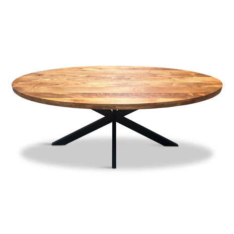 Eettafel Tulsa Mango Naturel 280x110cm + Salontafel