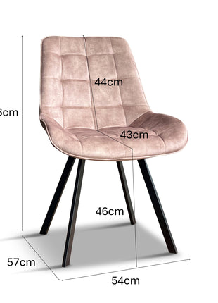 Eetkamerstoel Denise Velvet Hunter