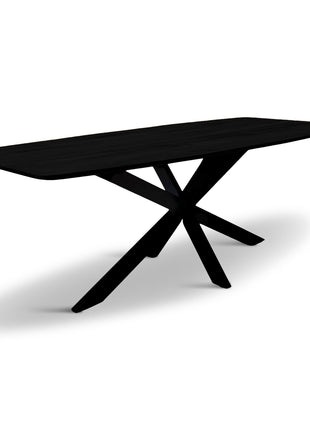 Eettafel Oslo Deens Ovaal 300x120cm Zwart Mango