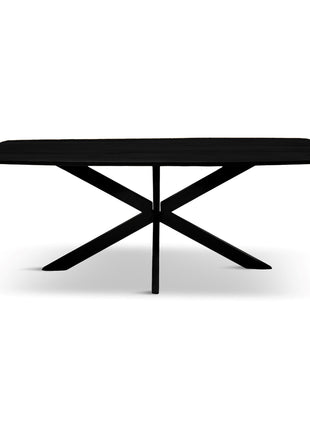 Eettafel Oslo Deens Ovaal 260x110cm Zwart Mango