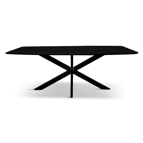 Eettafel Oslo Deens Ovaal 180x90cm Zwart Mango